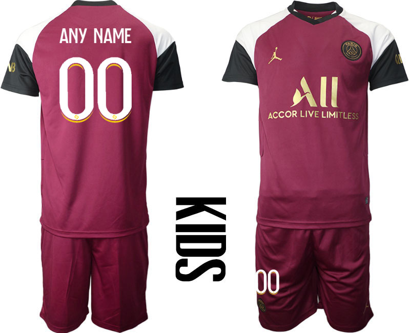 2021 Paris Saint Germain away kids any name soccer jerseys